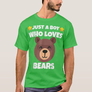 T-shirt Sarcastique Juste Un garçon qui aime les ours Addi
