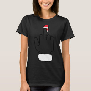 T-shirt Sarcastique Moyen Doigt Funky Noël Noël Noël Noël
