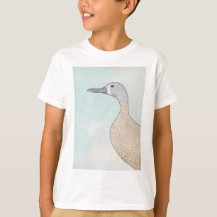 T-shirt sarcelle à ailes bleues art aquarelle