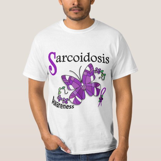 T-shirt Sarcoïdose du papillon 2 en verre souillé (Devant)