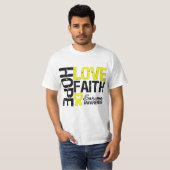 T-shirt Sarcoma Hope Love Faith (Devant entier)