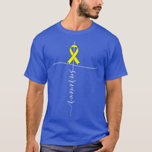 T-shirt Sarcome Cancer Sensibilisation Survivante Yellow R