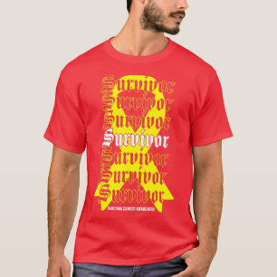 T-shirt Sarcome Cancer Sensibilisation Survivante Yellow R