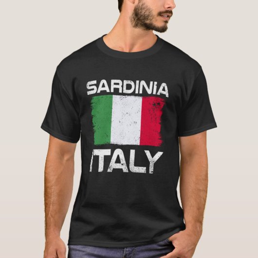 T-shirt Sardaigne Italie Drapeau Conception Fière Drapeau (Devant)