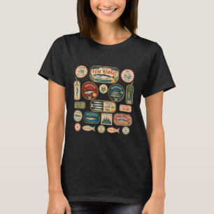 T-shirt Sardines en boîte Marché aux poissons de luxe Vint