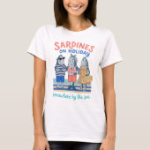 T-shirt Sardines en vacances graphique d'été côtier (Devant)