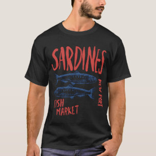 T-shirt Sardines Nouveau Port Marché aux poissons Design r