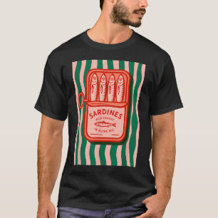 T-shirt Sardines Poisson en Conserve Été Rétro