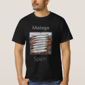 T-shirt Sardines sur bâton, Malaga, Espagne (Devant)