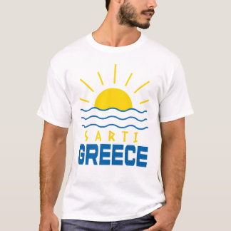 T-shirt Sarti Grèce Soleil et le blanc des hommes de mer