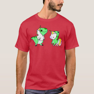 T-shirt Sarus Animaux mignons Jolie licorne verte