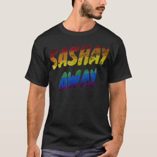 T-shirt Sashay Away - Fierté Drapeau Vintage Distressed D