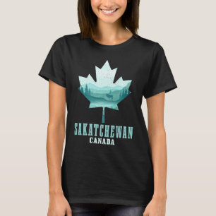 T-shirt Saskatchewan Érable Feuille Orignal Vintage Canada