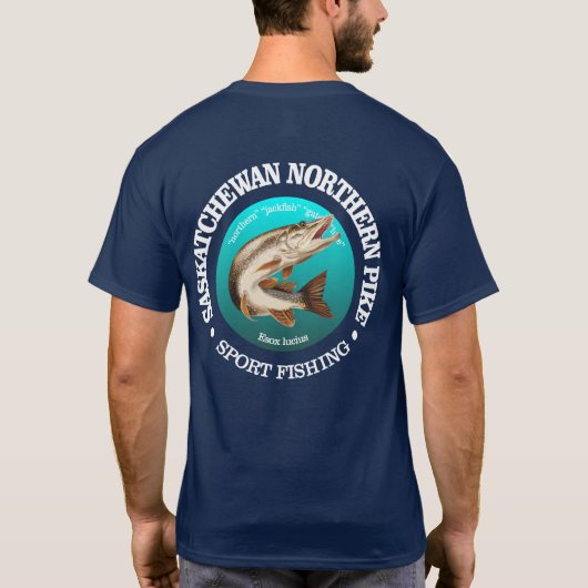 T-shirt Saskatchewan Pike Fishing (Dos)