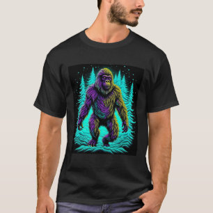 T-shirt Sasquatch Bigfoot en Turquoise et noir
