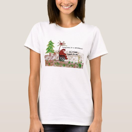 T-shirt sasquatch dans un fauteuil roulant (Devant)