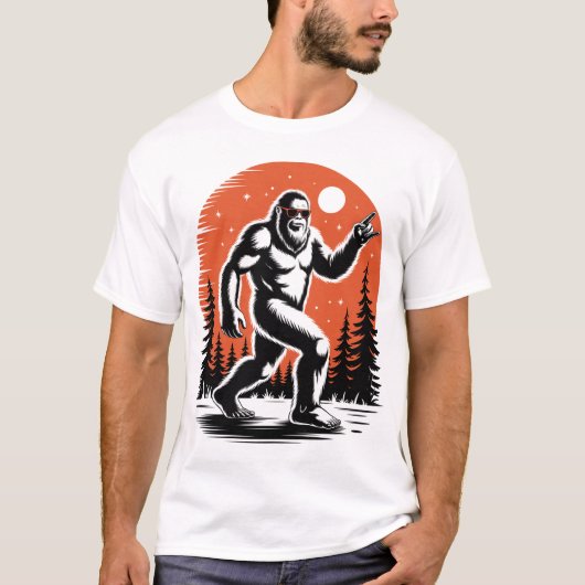 T-shirt Sasquatch de la forêt de Bigfoot (Devant)