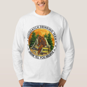 T-shirt Sasquatch Drinking Team Boire Jusqu'À Ce Que Vous 
