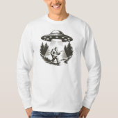 T-shirt Sasquatch Jouer Guitare Électrique (Devant)