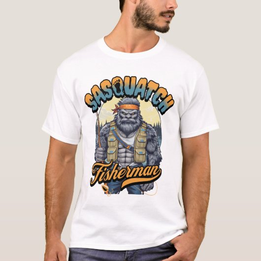 T-shirt Sasquatch pêcheur (Devant)