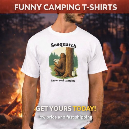 T-shirt Sasquatch real camping
