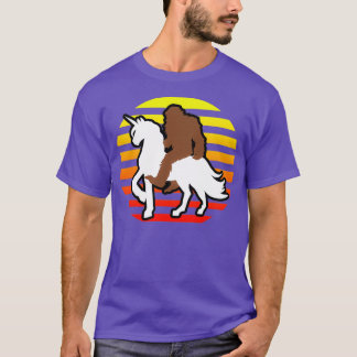 T-shirt Sasquatch Riding A Unicorn drôles idées cadeaux ur