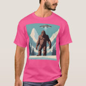T-shirt Sasquatch Ufo Snowy Mountain (Devant)