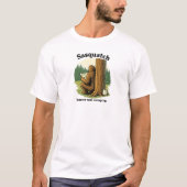 T-shirt Sasquatch vrai camping (Devant)