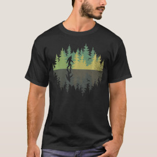 T-shirt Sasquatch Yeti Réflexion Forêts Arbres Conspiratio