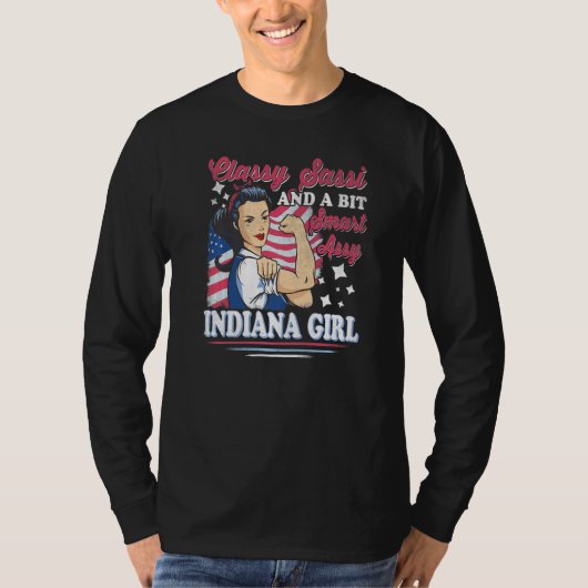 T-shirt Sassi Classique Et Un Peu Intelligente Assi Indian (Devant)
