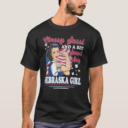 T-shirt Sassi Classique Et Une Fille Assi Nebraska Un Peu (Devant)