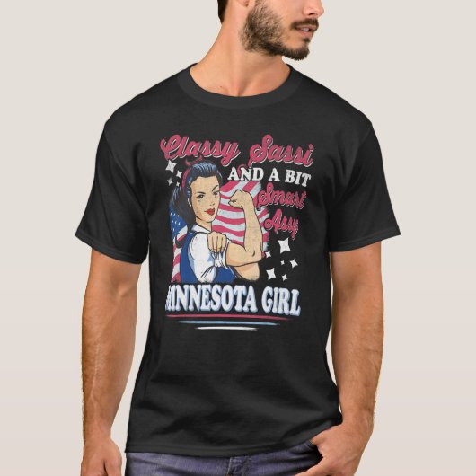 T-shirt Sassi Classique Et Une Petite Fille Assi Minnesota (Devant)