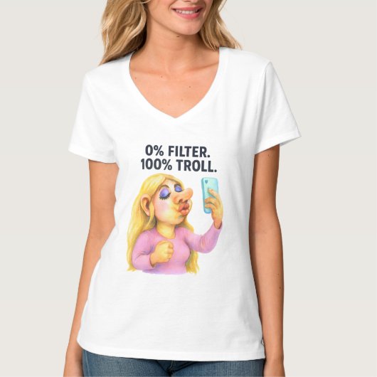 T-shirt Sassy Confident Influenceur Fabulous Selfie Troll (Devant)