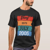 T-shirt Sassy Depuis Juillet 2005 Classy Salty Awesome Mam (Devant)