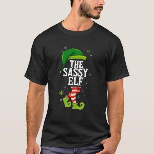 T-shirt Sassy Elf Matching Family Group Christmas T Sh (Devant)