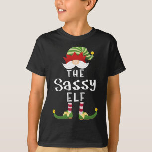 T-shirt Sassy Elf Noël Funny Pajama Party