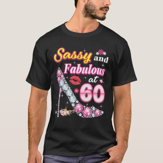 T-shirt Sassy Et Fabuleux À 60 60E Anniversaire Diamond Sh (Devant)