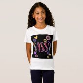 T-Shirt Sassy Fun Colorful Girls Thème (Devant entier)
