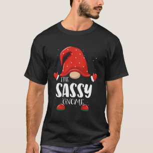 T-shirt Sassy Gnome Correspondant Famille Groupe de Noël P
