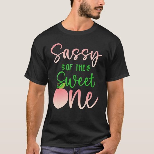 T-shirt Sassy Of The Birthday One Peach 1st Summer Fruit F (Devant)
