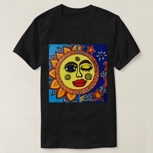 T-shirt Sassy Sun- Noir  (Design devant)