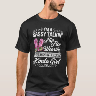 T-shirt Sassy Talt Dirt Track Race Aimante Kinda Girl