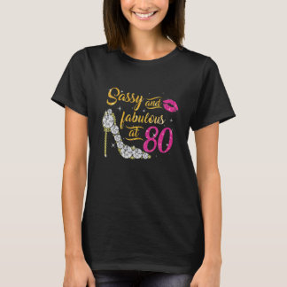 T-shirt Sasy Et Fabuleux À 80 Ans 80E Anniversaire S