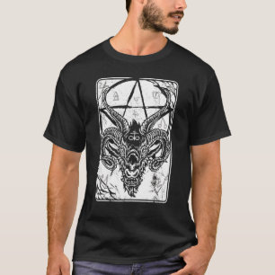 T-shirt Satan 666 Baphomet Antichrist Lucifer Occulte Chèv