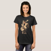 T-shirt Satan Devil Hell sorcière avec Flames Cigarette Oc (Devant entier)