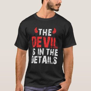 T-shirt Satan Diable Disant Der Teufel Steckt Dans Détail