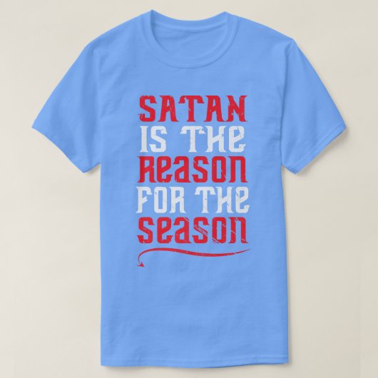 T-shirt Satan Est La Raison De La Saison Scary Devil Hal (Design devant)