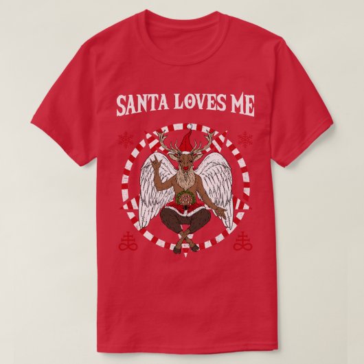 T-shirt Satan m'aime Baphomet 5 (Design devant)