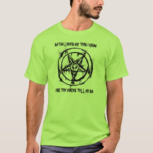 T-shirt Satan m'aime chemise (Devant)