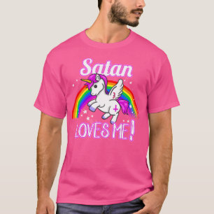 T-shirt Satan M'Aime Unicorne Religion Non Croyant Dieu